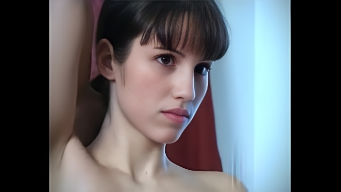 Молодая девушка в черной майке обнажилась перед кавалером и занялась мастурбацией