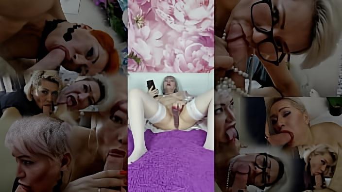 Очень пошлая дама бальзаковского возраста мастурбирует и скачет киской на члене мужика