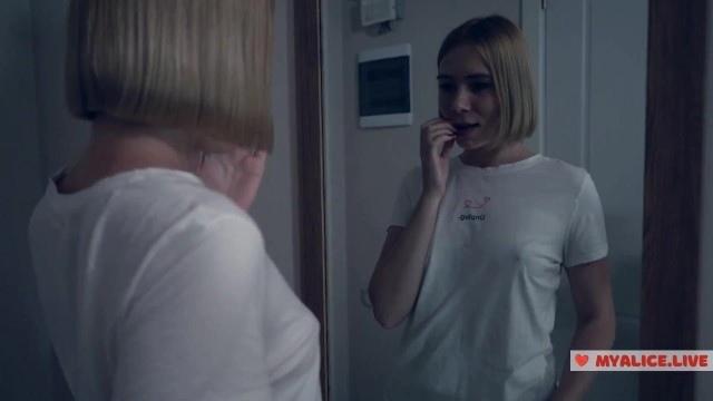 Risky outdoor masturbation