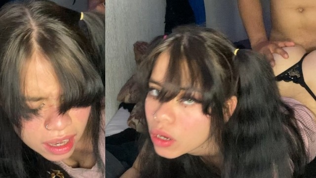 I fuck beautiful streamer green eyed in doggystyle almost broke the bed