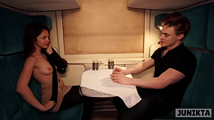 Neighbor lost cards and got a huge dick on the train JUNIKTA