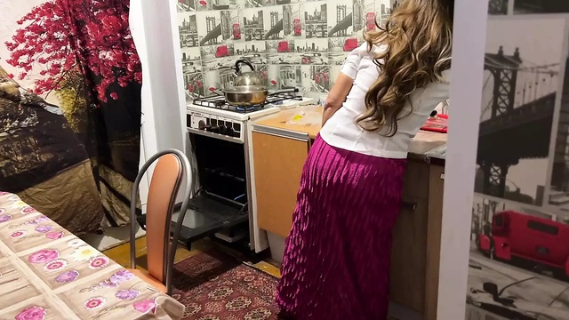 A hard penis enters the soft and warm ass of milf