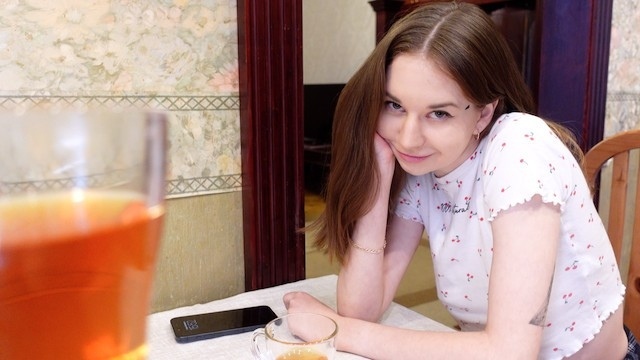 My roommate came home early and almost caught me with..