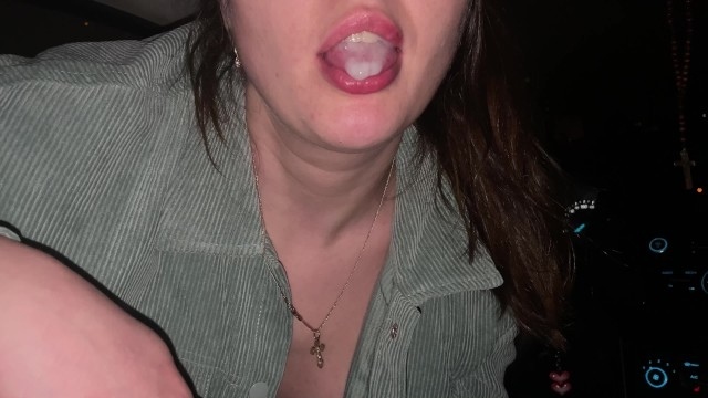 Lover gives me mouth in the car after the party