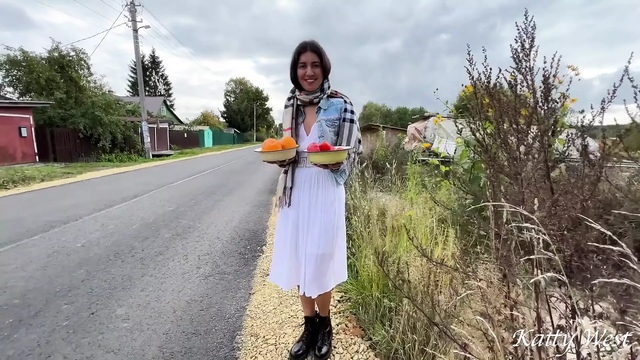 Fucked a Village Girl in Her Garden While Her Husband Was Not at Home