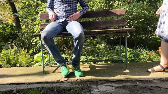 Gorgeous mother in law pees with her legs spread like a cow outside