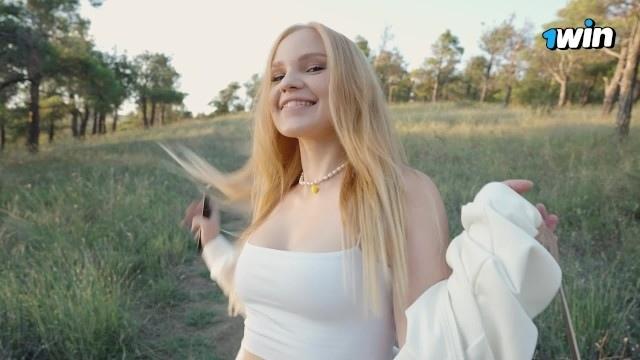 A walk in a forest area ended with public fucking and cum in the mouth