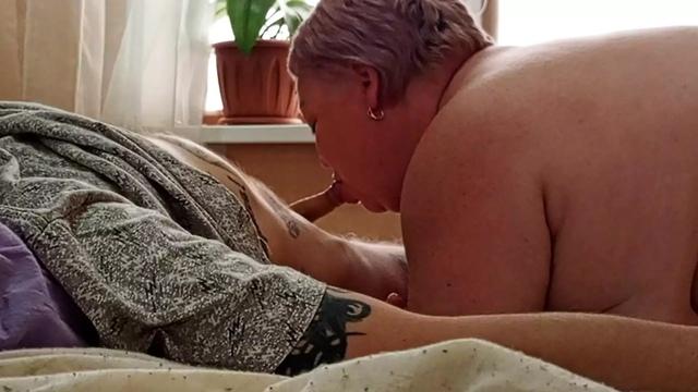 stepmom sucks dick while wife is at work