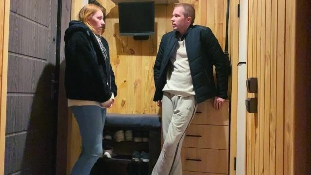 Met on the street and fucked a blonde with a big ass at home