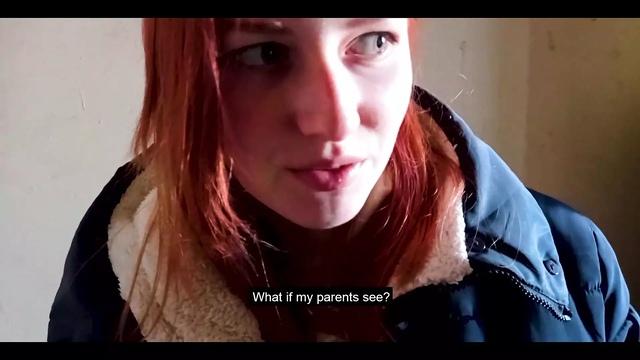 Fucked Me in the Stairwell While Parents Are at Home - Swallowed All Sperm - POV