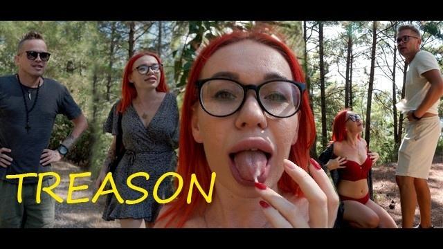 Cheated in front of her husband